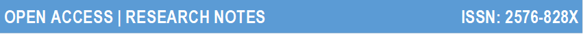  OPEN ACCESS | RESEARCH NOTES                                               ISSN: 2576-828X
