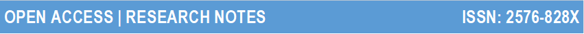 Text Box:  OPEN ACCESS | RESEARCH NOTES                                               ISSN: 2576-828X